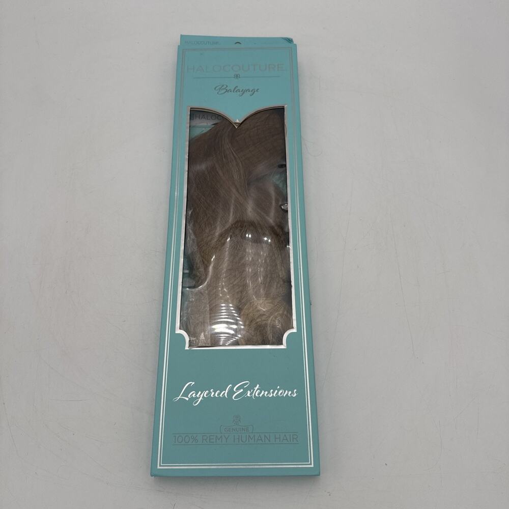 Halo couture 22" Layered Hair extension Balayage 100% Real Human Hair Color B613 - Picture 2 of 15